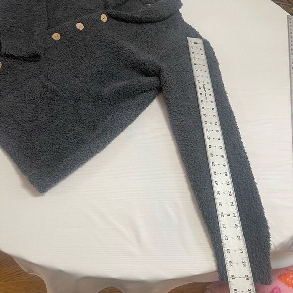 Barefoot Dreams CozyChic Dark Grey Cardigan Sweater Plus Size XXL - Picture 5 of 9